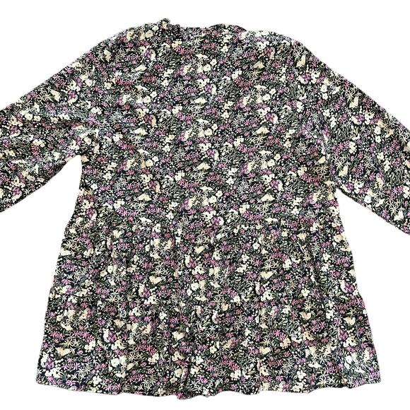 Entro Womens multicolor babydoll top, tiered, floral, size Large - Picture 7 of 7